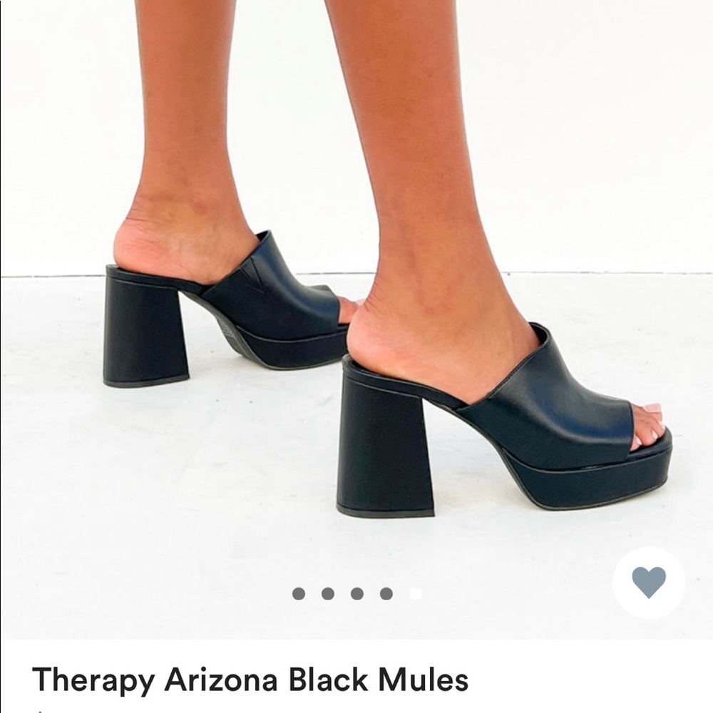 black mules heels (beginning boutique - therapy)